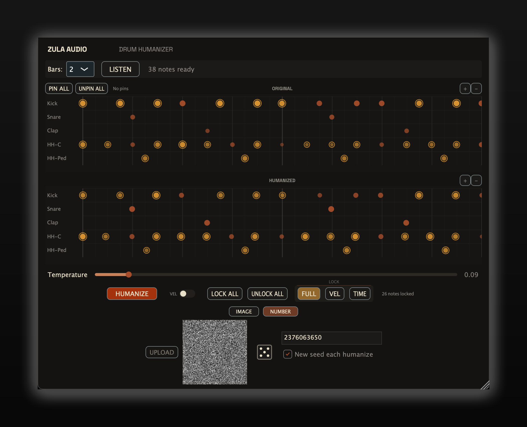 Drum Humanizer plugin interface